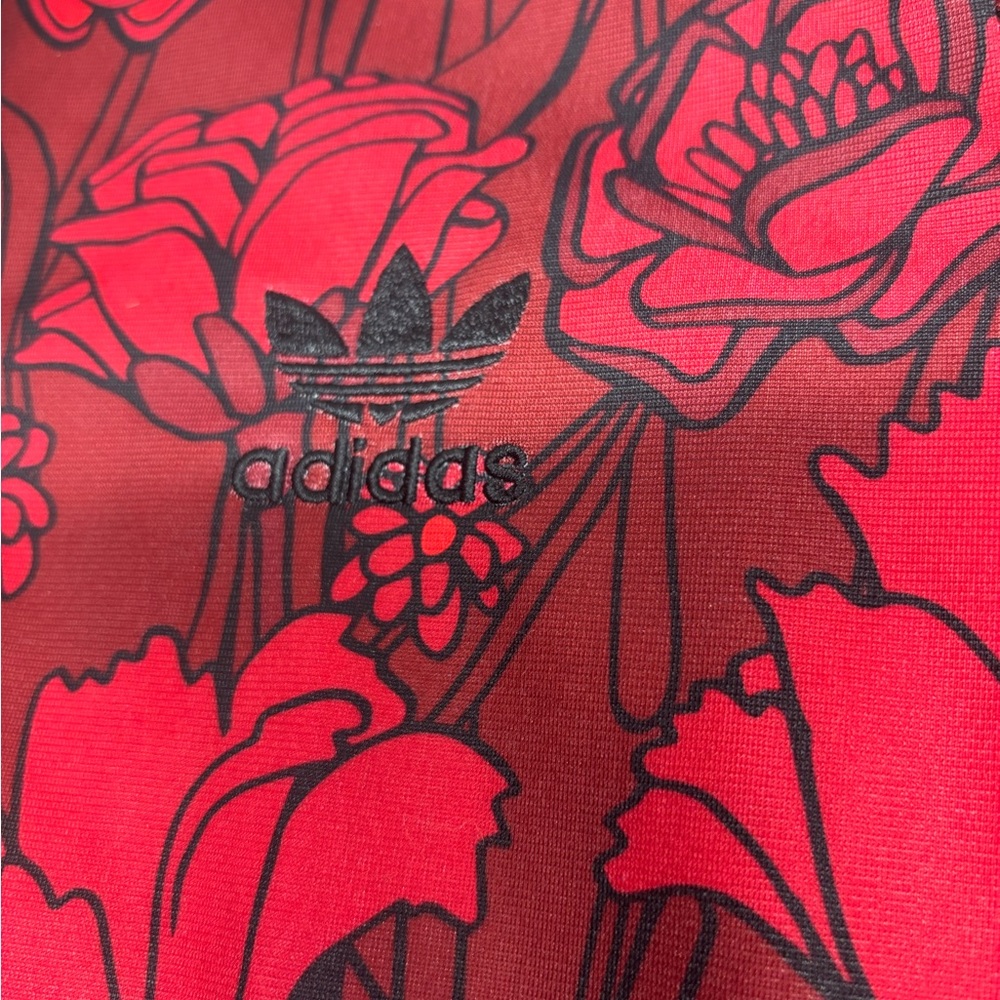 Adi Rare Firebird Tracktop Flower Red size Medium - Picture 6 of 12
